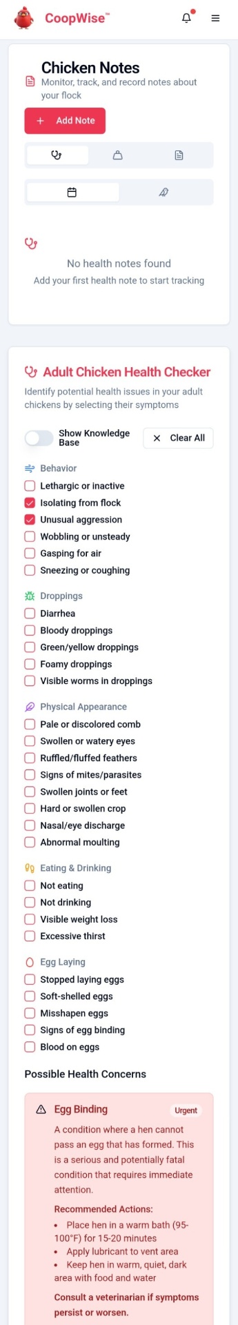 Health monitoring dashboard with charts