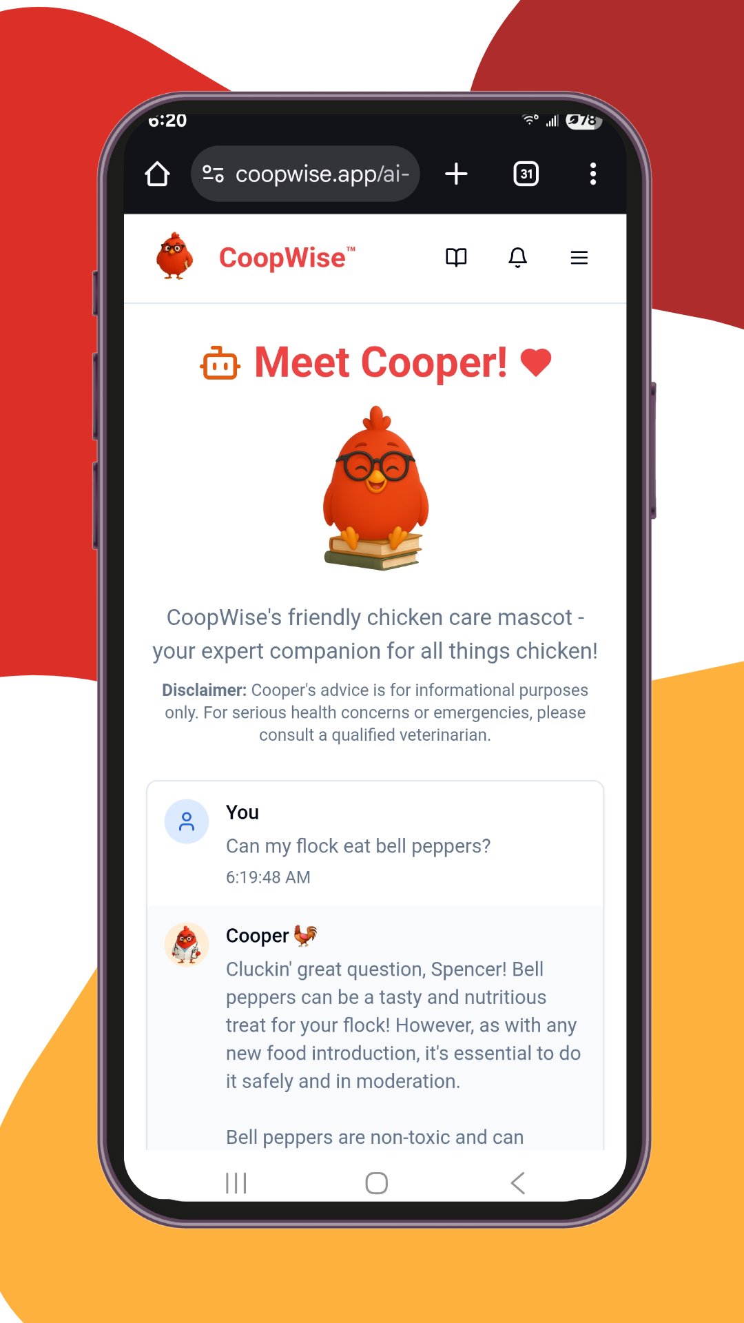 CoopWise mobile app screenshot